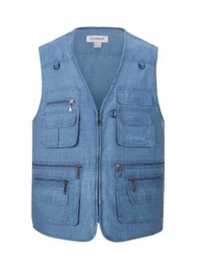 VEST, LEISURE/HIKING, SIZE 5X, COTTON POLYESTER, 16 OUTER POCKETS, 4 INSIDE POCK